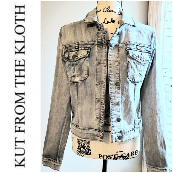 kut from the kloth helena denim jacket sweet wash